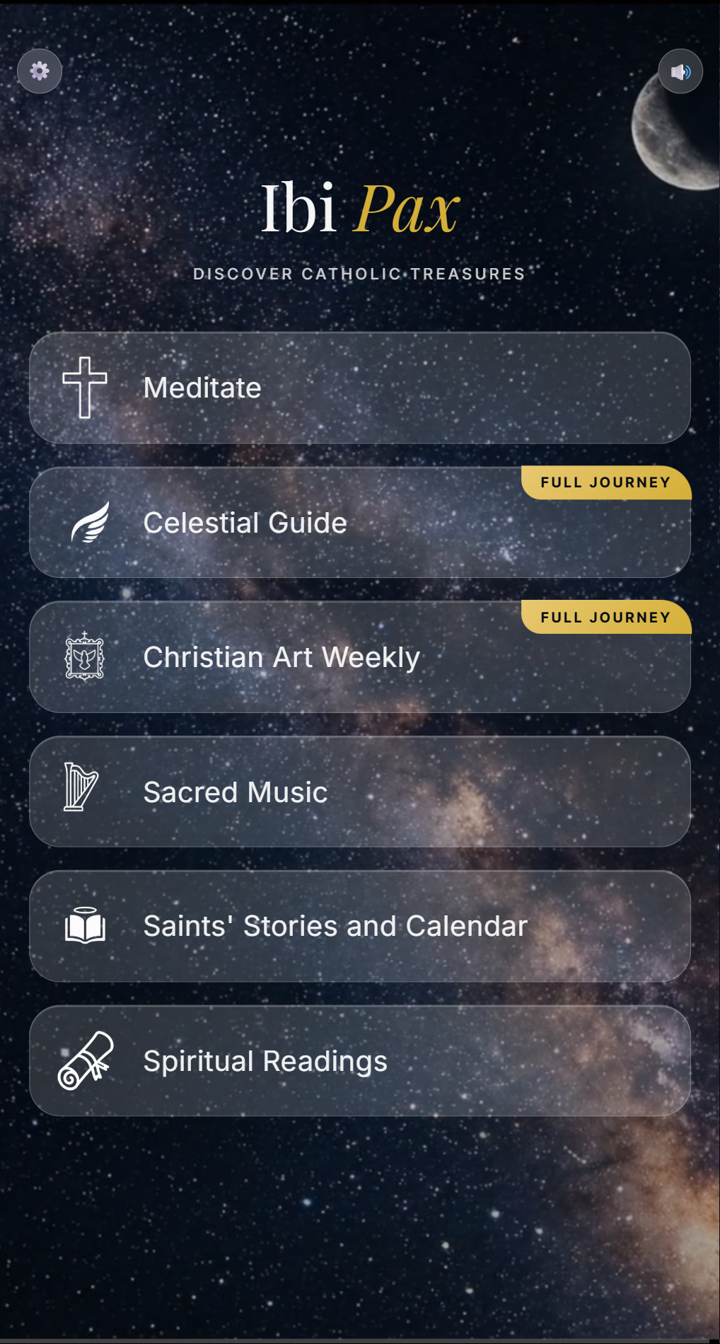 Ibi Pax home screen
